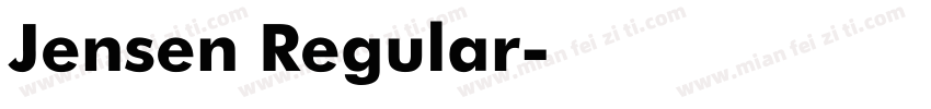 Jensen Regular字体转换
